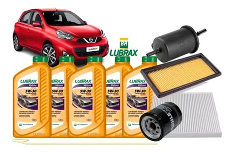 Kit Óleo E Filtros Nissan March 1 6 2012 A 2020 5w30 Lubrax