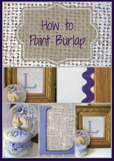 How To Paint Burlap And Create Wall Art — My Soulful Home