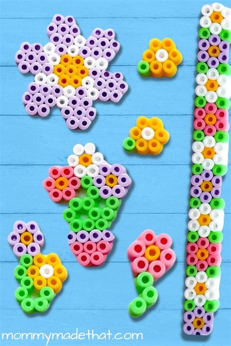 Flower Perler Bead Patterns With Bracelet Free Printable Template