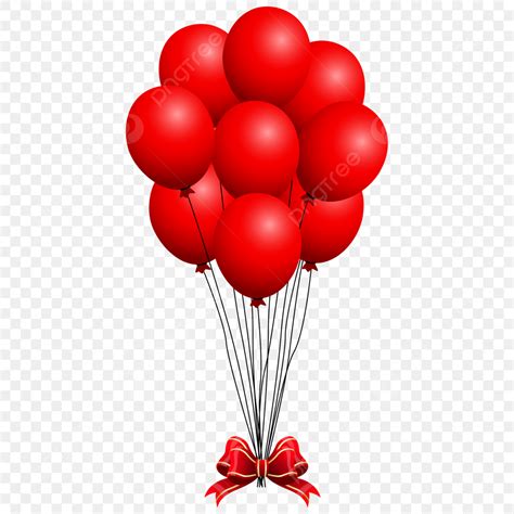 Balloon Ribbon Vector Hd Png Images Red Balloons With Ribbon Balloons