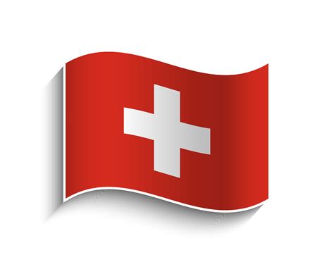 Vector Switzerland Waving Flag Icon Vector Art At Vecteezy