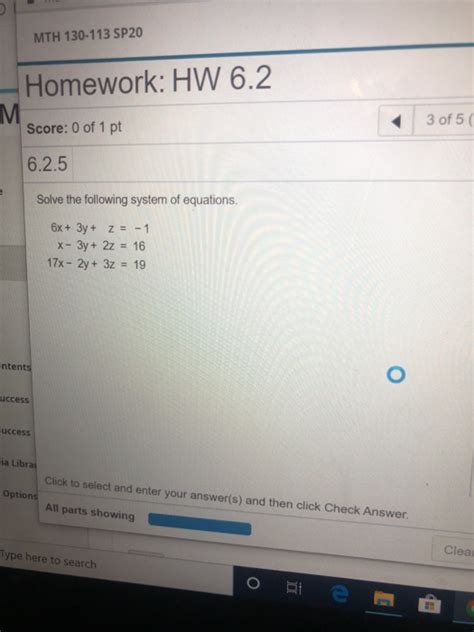 Solved Mth Sp Homework Hw Score Of Pt Chegg