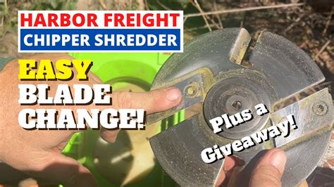 Harbor Freight Chipper Shredder How To Change The Blades YouTube