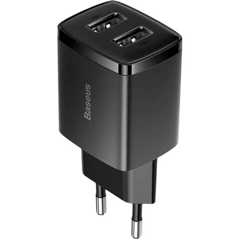 Baseus Compact Charger U Black Ccxj