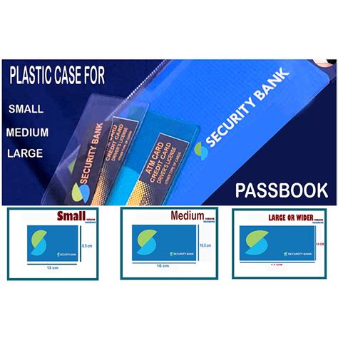 Security Bank Passbook Case For Small Medium And Large Version