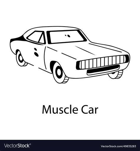 Muscle car Royalty Free Vector Image - VectorStock