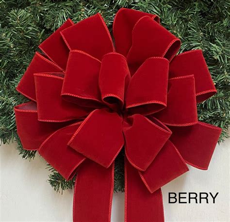 Free Shipping Berry Dark Red Velvet Wreath Bow Deluxe Bow Christmas Wreath Bow Christmas