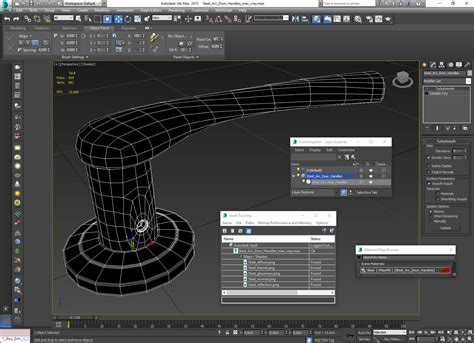 Steel Arc Door Handles 3d Model 15 3ds Blend C4d Fbx Max Ma
