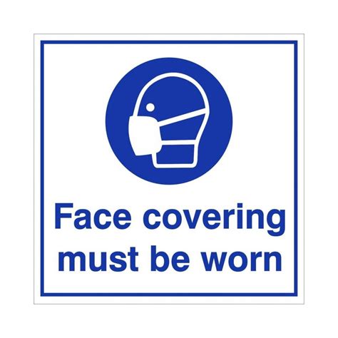 Face Coverings Must Be Worn Safety Sign Parrs