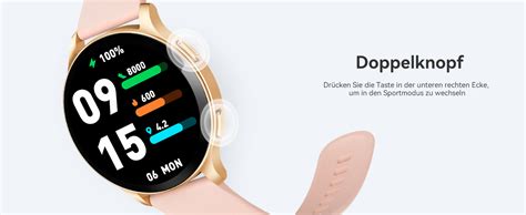 Parsonver Smartwatch Damen Mit Telefonfunktion Fitness Tracker Mit