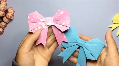 How To Make Bow Out Of Paper Easy Paper Bow Youtube