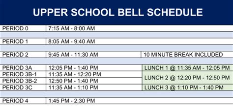 Bell Schedule & Annual Calendars – Temecula Preparatory School