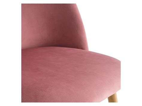 Chaise Cozy En Velours Rose Lot De Conforama