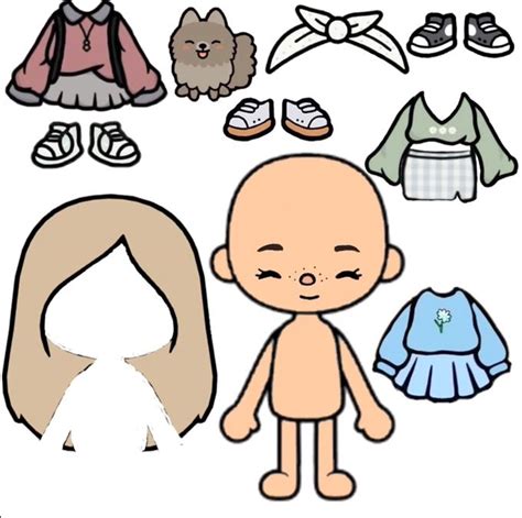 Paper Doll With Clothes And Shoes