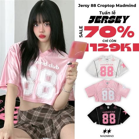 [mã Fatop0305 Giảm đến 30k đơn Từ 99k] Áo Thun Croptop Jersey 88