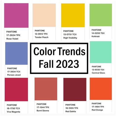 Pantone Fall Winter Color Trends Pantone Fall Color Trends