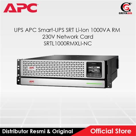 Jual Ups Apc Smart Ups Srt Li Ion Va Rm V Srtl Rmxli Nc