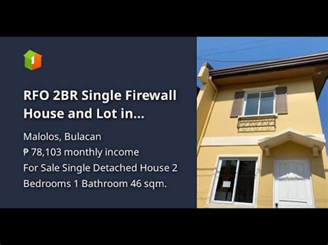 RFO 2BR Single Firewall House And Lot In Camella Provence YouTube