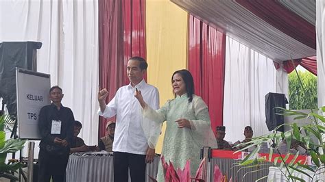 Jokowi Nyoblos Pemilu Di Tps Gambir Ditemani Iriana Pemilu