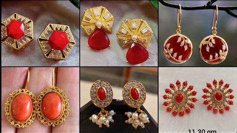 Latest And Stylish Light Weight Gold Earrings Designsimple Daily Wear Gold Earring Design