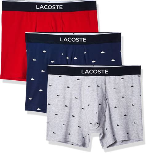 Lacoste Men S Essential 3 Pack Allover Croc Boxer Briefs