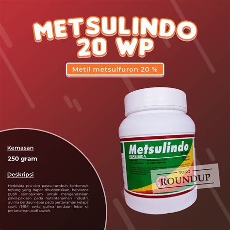 Jual Metsulindo 20 WP 250 Gram Herbisida Racun Untuk Gulma Berdaun