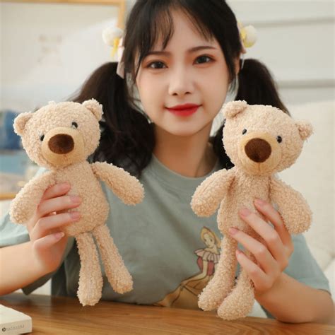 20 25 35cm Teddy Bear Stuffed Plush Toys Cute Key Chain Ring Dolls Bag Hanging Decoration Toy