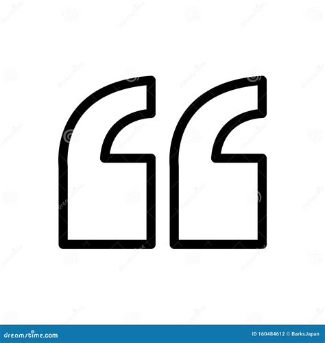Quotation Mark Icon Vector Illustration Stock Vector Illustration Of