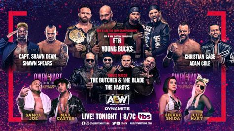 Final Card For Tonights Aew Dynamite Rsquaredcircle