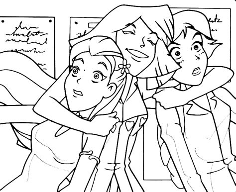 Beautiful Totally Spies Coloring Page Free Printable Coloring Pages