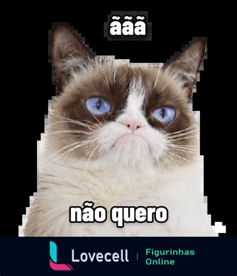 Figurinha Figurinha ããã Não Quero Com Gato Rabugento Para Whatsapp