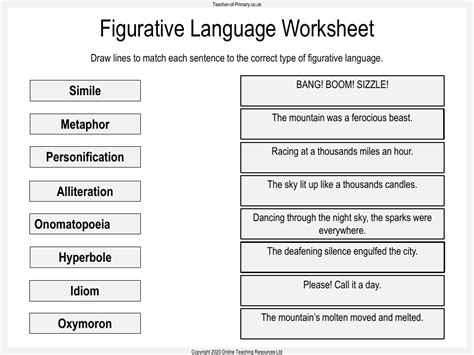 Free Figurative Language Worksheet 6 Download Free Figurative Language Worksheet 6 Png Images