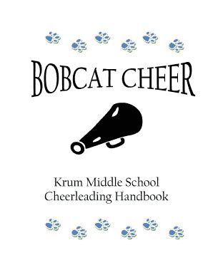 Fillable Online Krum Middle School Cheerleading Handbook Krum Isd Fax