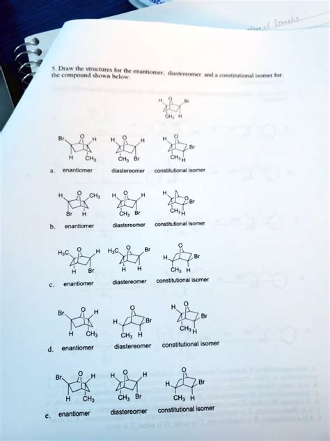 Solved Draw The Structures Fx Ihe Enanioer The Compound Shown Behw