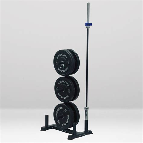 100KG Black Olympic Bumper Plates + 20KG Olympic Barbell 700LB + Stora