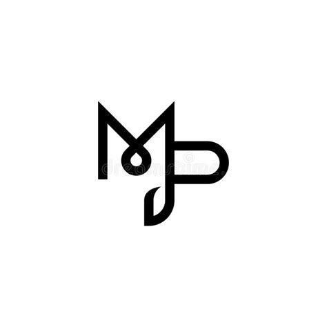 Mp Logo Mp Monogram Initial Mp Logo Letter Mp Logo Letter Mp Icon Stock Vector