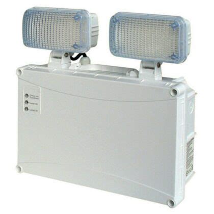 Emergency Led Twin Spotlight W Daylight K Ip Red Arrow