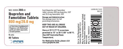 Ibuprofen And Famotidine Tablets Package Insert