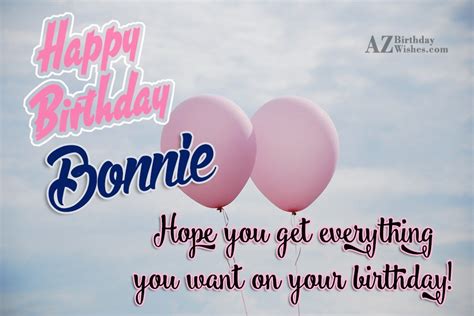 Happy Birthday Bonnie