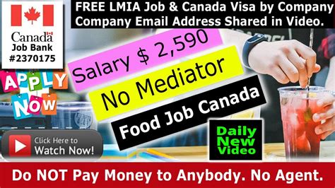 How To Get LMIA Approved Food Jobs How To Get Canada Visa Sponsored By