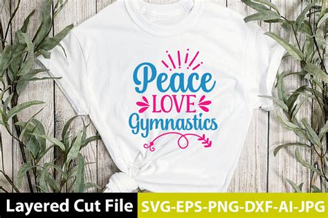 Peace Love Gymnastics Svg Design Graphic By Design Crafters Inc