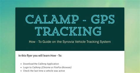 Calamp Gps Tracking