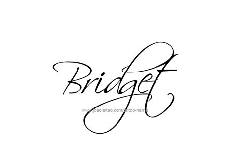 Bridget Name Tattoo Designs