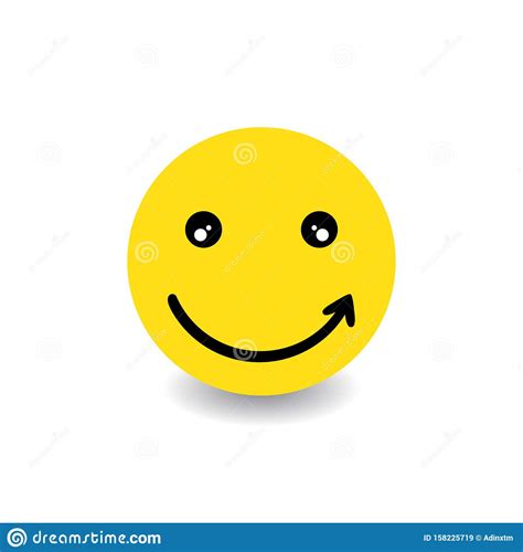 Happy Face Vector Illustration Icon Smile Element Yellow Color With