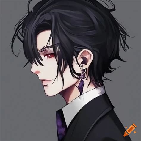 Anime Guy With White And Black Hair