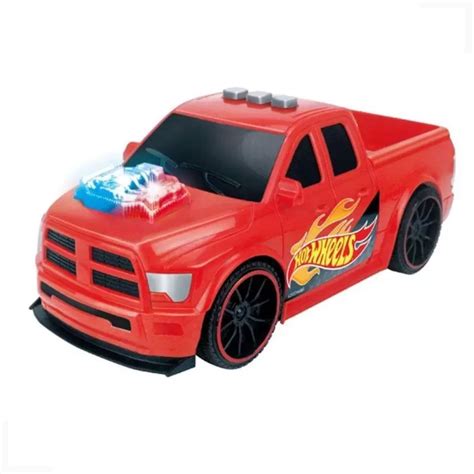 Brinquedo Carro Multikids Pick Up Truck Hot Wheels Luz Som e Funções Radicais Vermelho