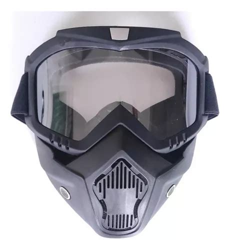 Mascara Facial Paintball Airsoft Fullface Moto Transparente Frete Gr Tis