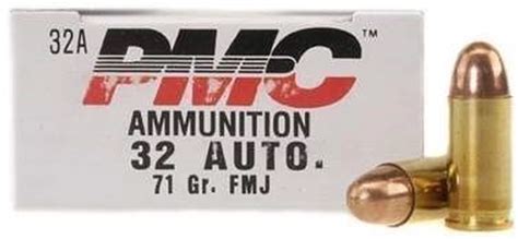 PMC 32 Auto Ammunition PMC32A 71 Grain Full FMJ 50 Rounds AMMO CWS