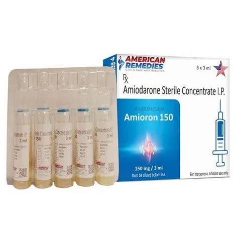 Amioron 150 Amiodarone Sterile Concentrate Injection Prescription Treatment Anti Arrhythmic