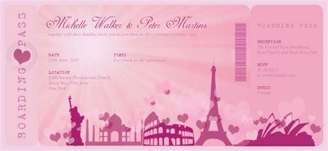 Two Square Root Of Three Weddingblog On Diy Boarding Pass Invitation